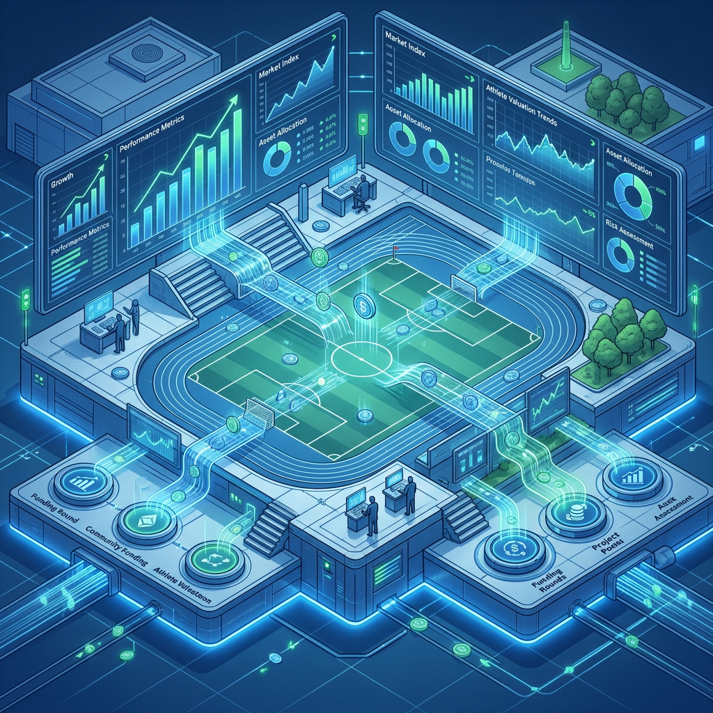 Sports analytics dashboard connecting athlete valuation, performance metrics, and financial projections
